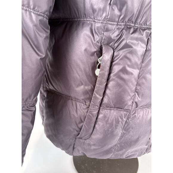 Eddie Bauer Goose Down Zip Hood Jacket Womens LG Feather Coat EB550 Lightweight - Picture 3 of 14
